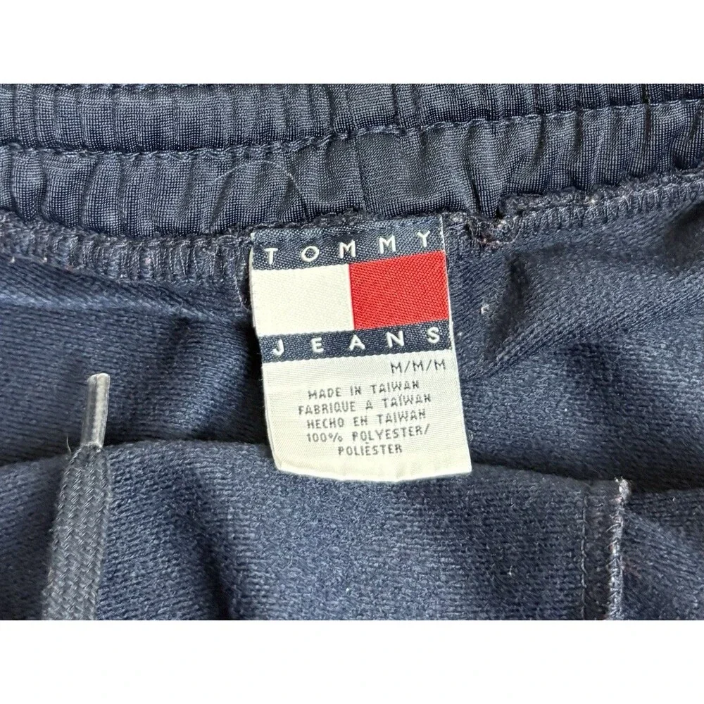 Vintage 90s Tommy Hilfiger Sweatpants / Track Pants / Size Medium / Navy